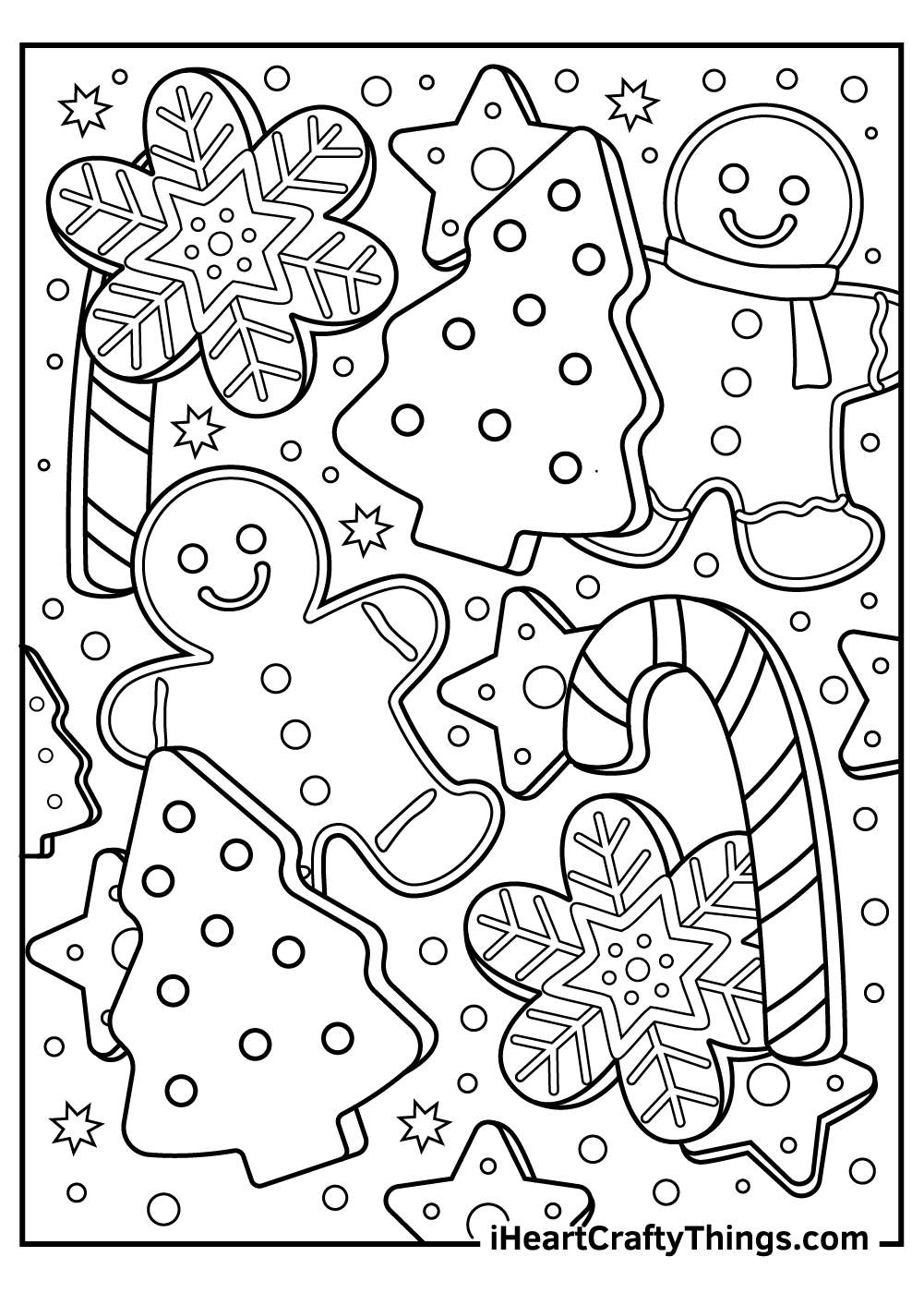 Gingerbread Man Printable Coloring Pages