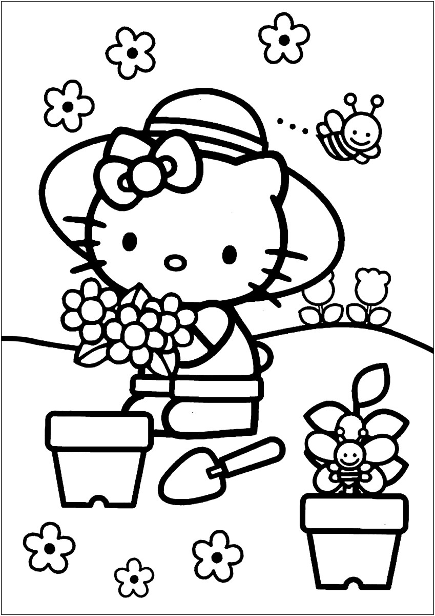Hello Kitty Printable Coloring Pages