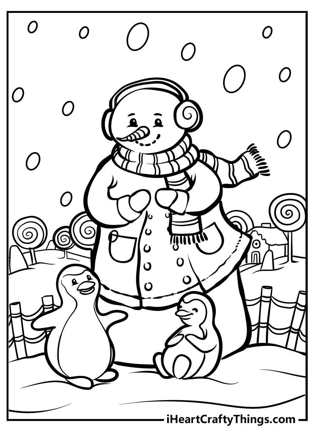 Snowman Coloring Page Printable