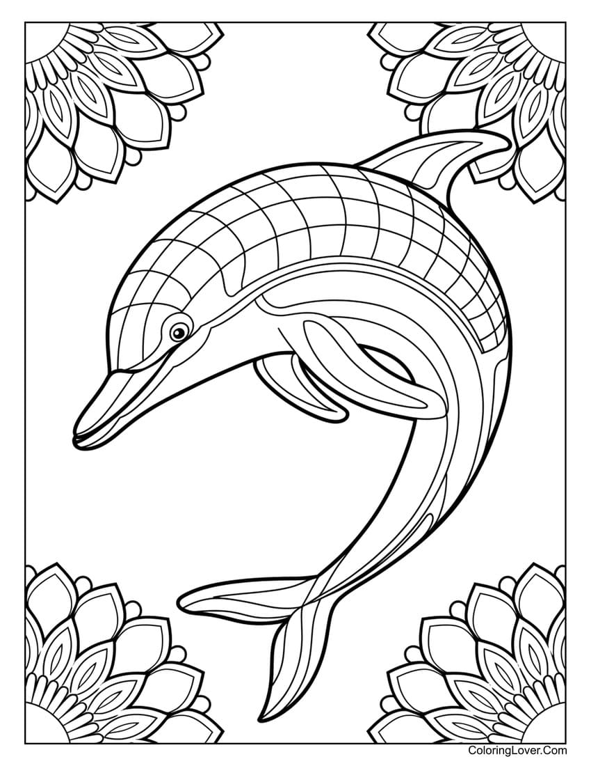 Free Printable Dolphin Coloring Pages