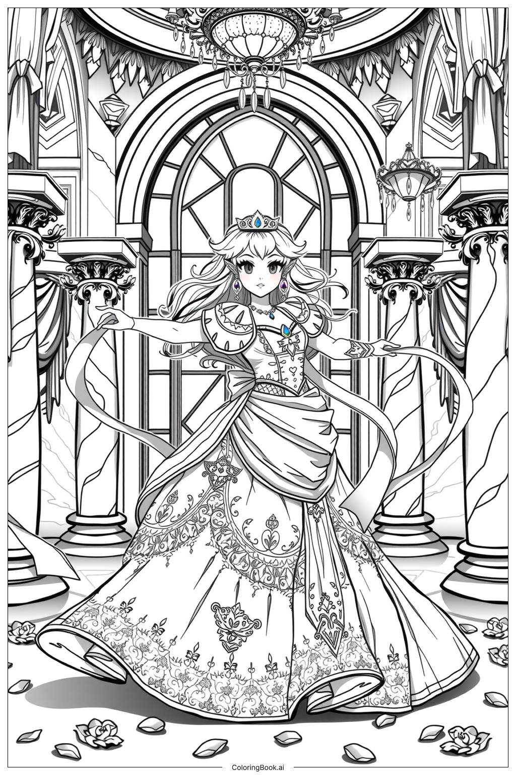 36 Princess Peach Coloring Pages Free PDF U0026 PNG Printables 