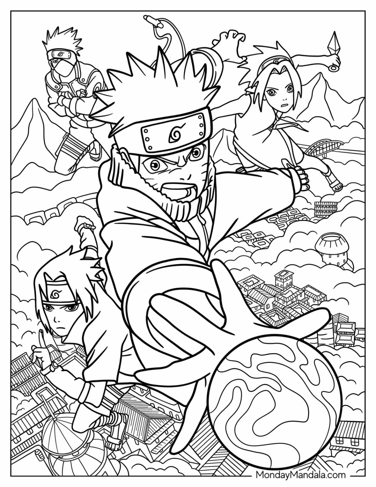 38 Naruto Coloring Pages Free PDF Printables 