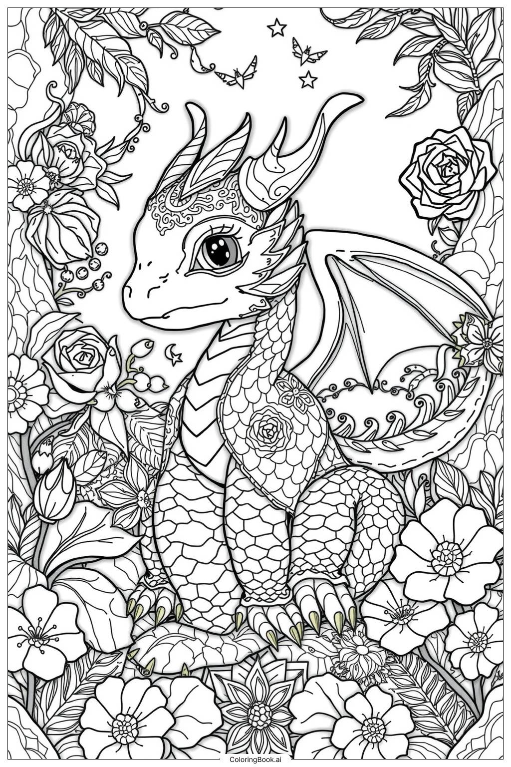 40 Dragon Coloring Pages Free PDF U0026 PNG Printables 