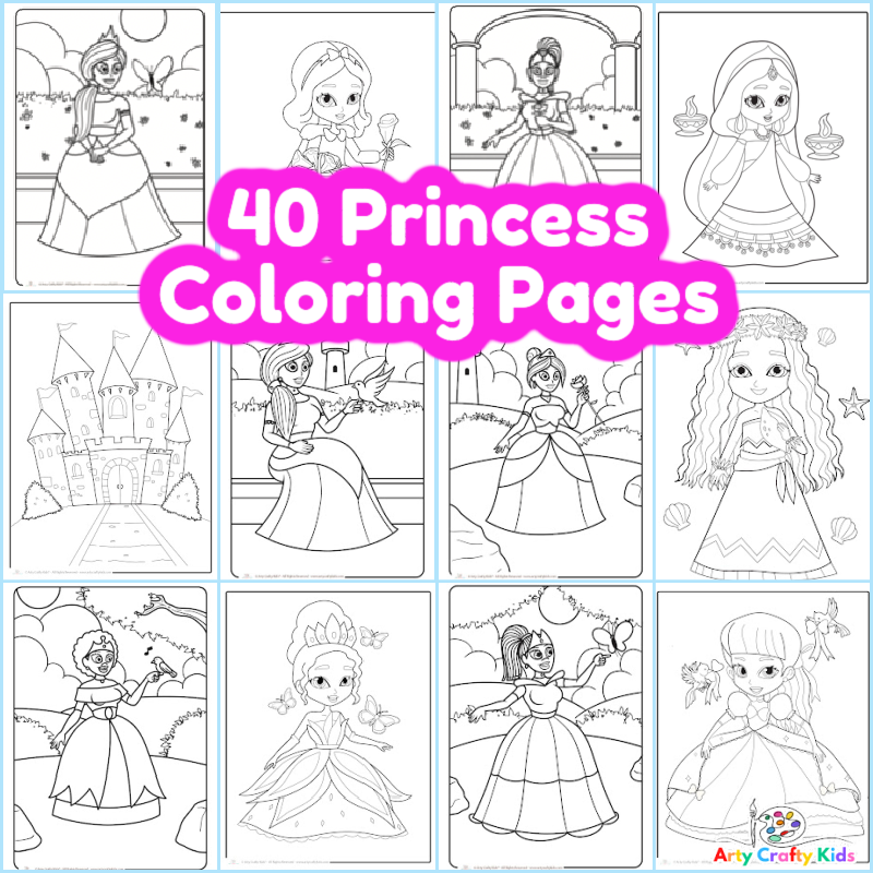 40 Fairy Tale Princess Coloring Pages Arty Crafty Kids