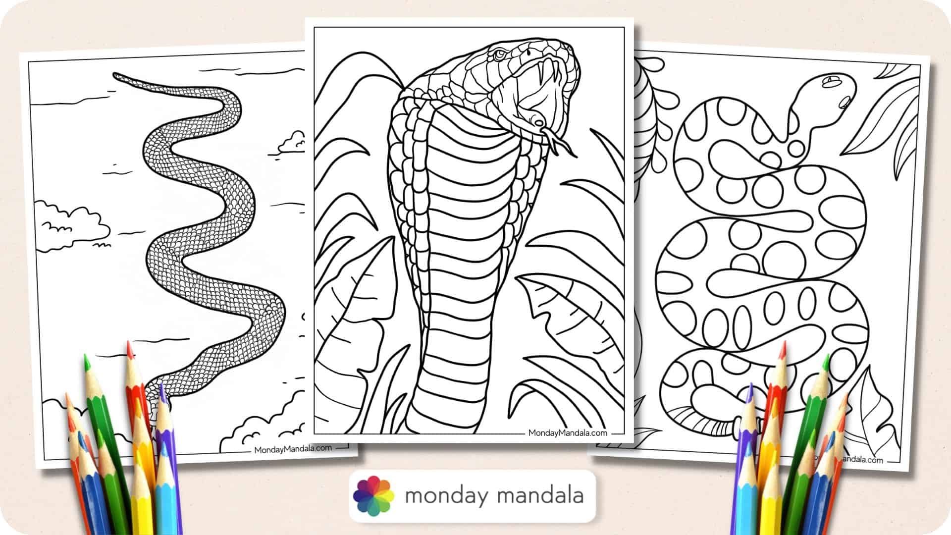Free Snake Coloring Pages