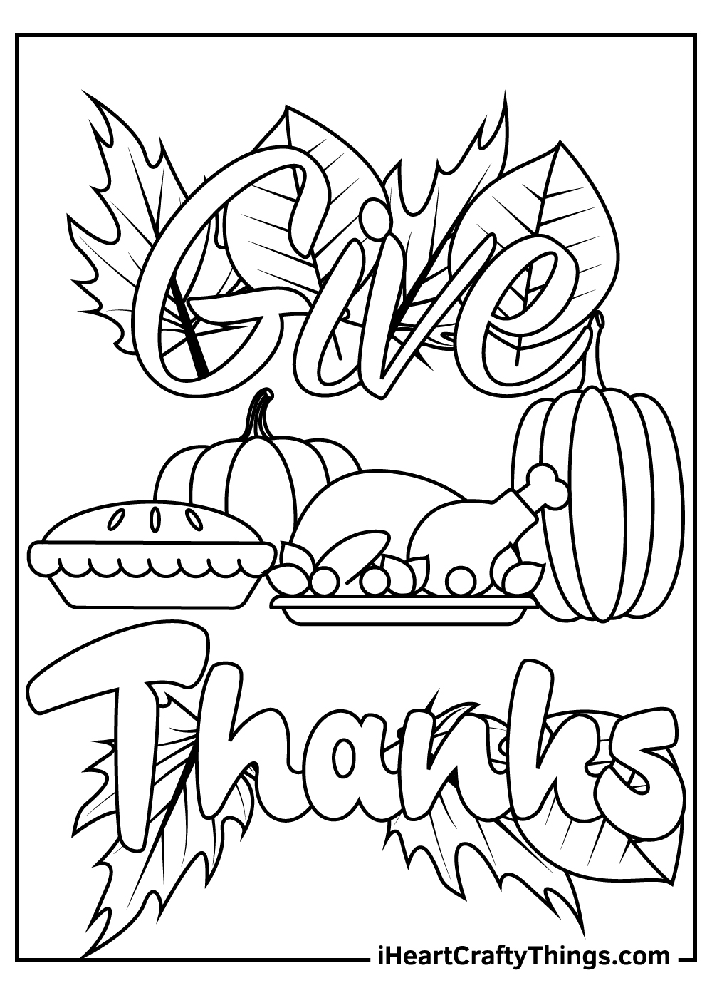Thanksgiving Coloring Page Free
