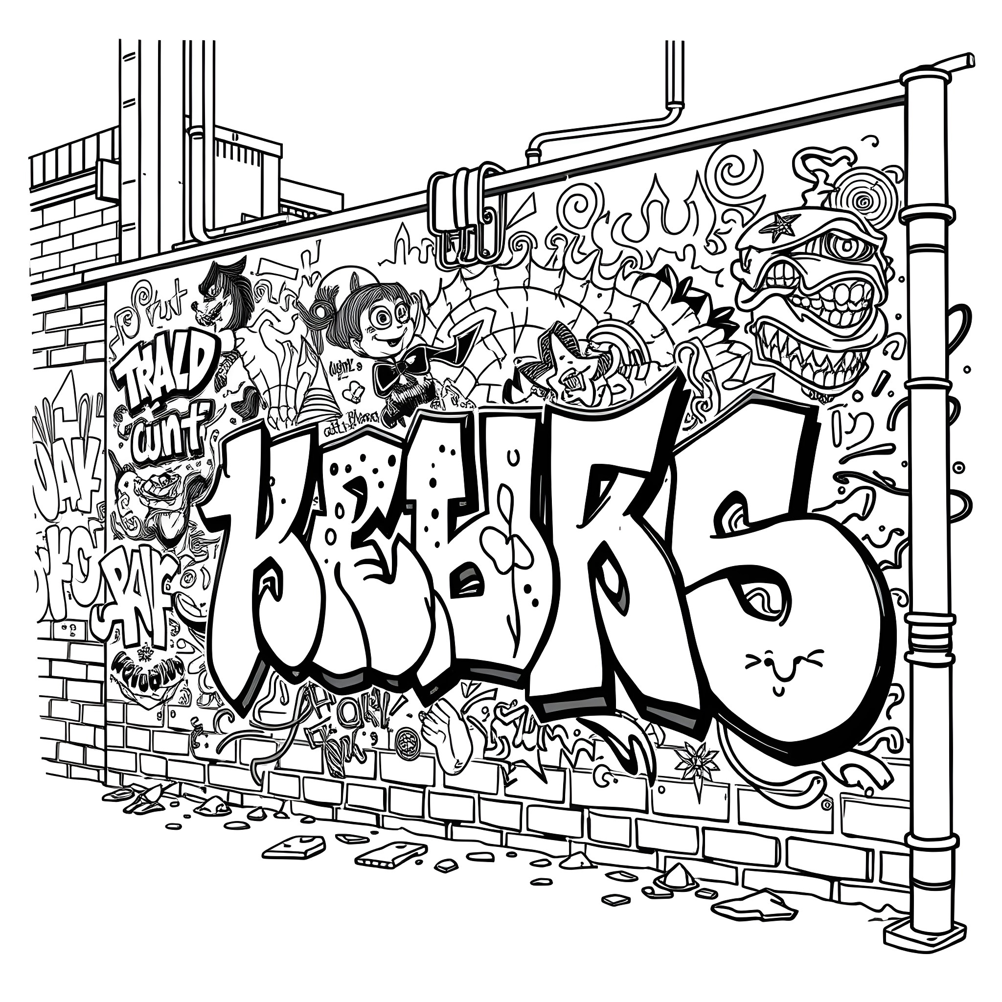 41 Best Graffiti Coloring Pages Free Printable PDFs 