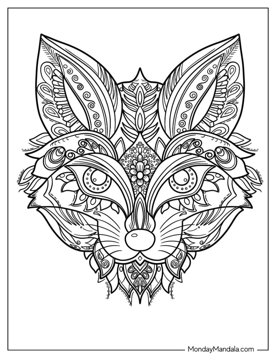 Fox Coloring Pages Free