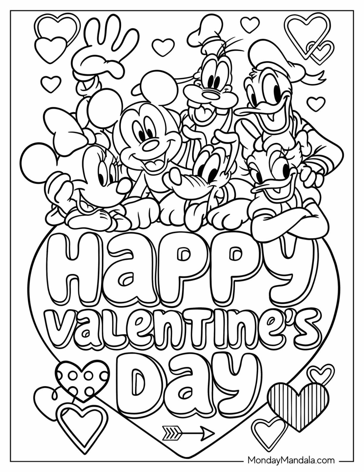 Valentines Coloring Page Printable