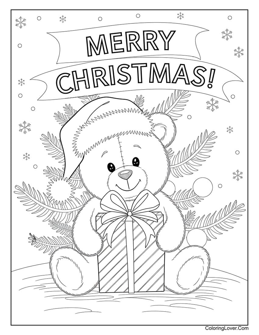 Free Teddy Bear Coloring Pages