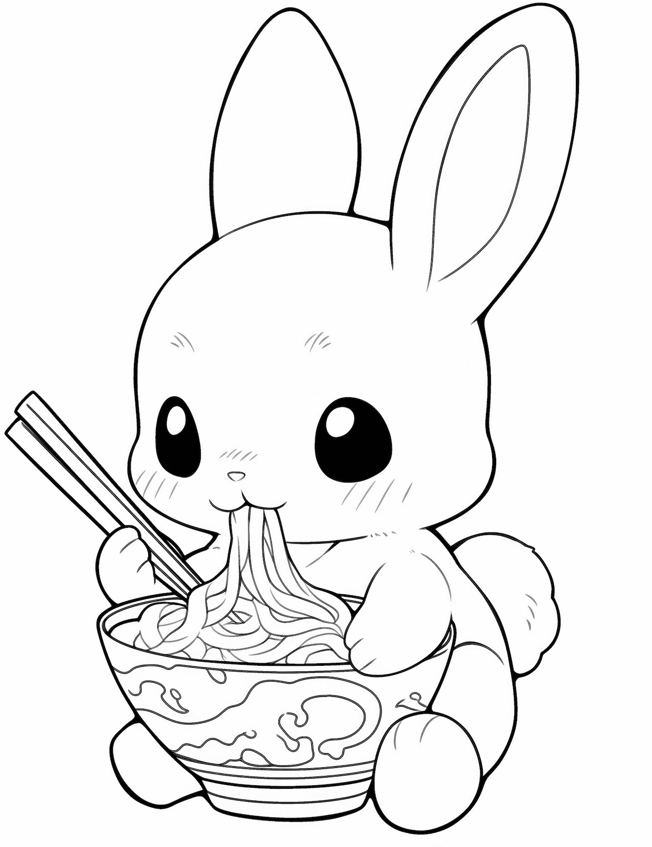 Cute Bunny Coloring Pages Printable