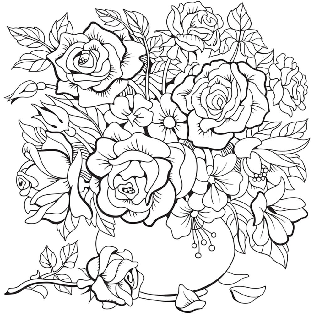 44 Flower Coloring Pages Floral Adult Coloring Pages Printable 
