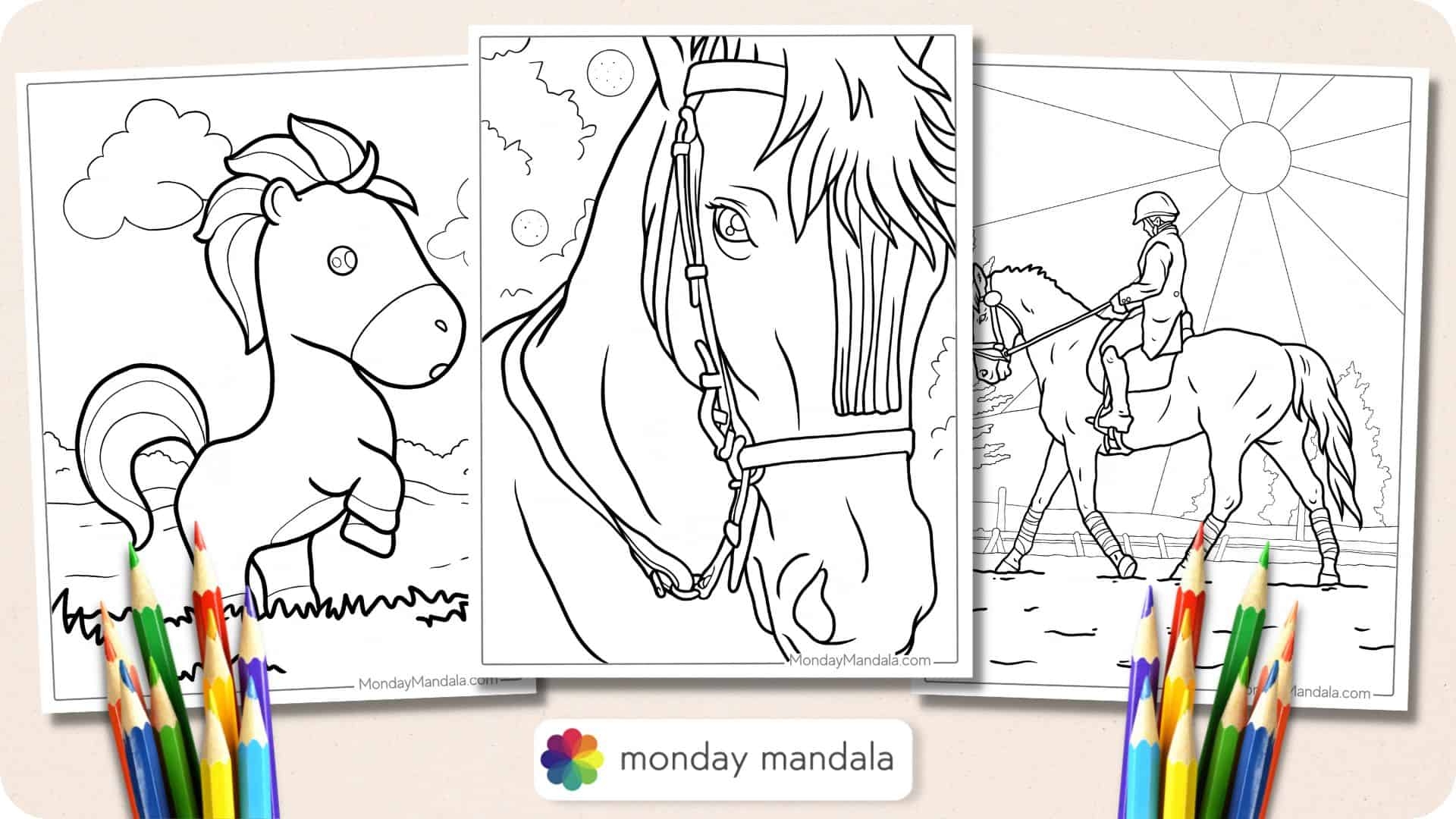 44 Horse Coloring Pages Free PDF Printables 