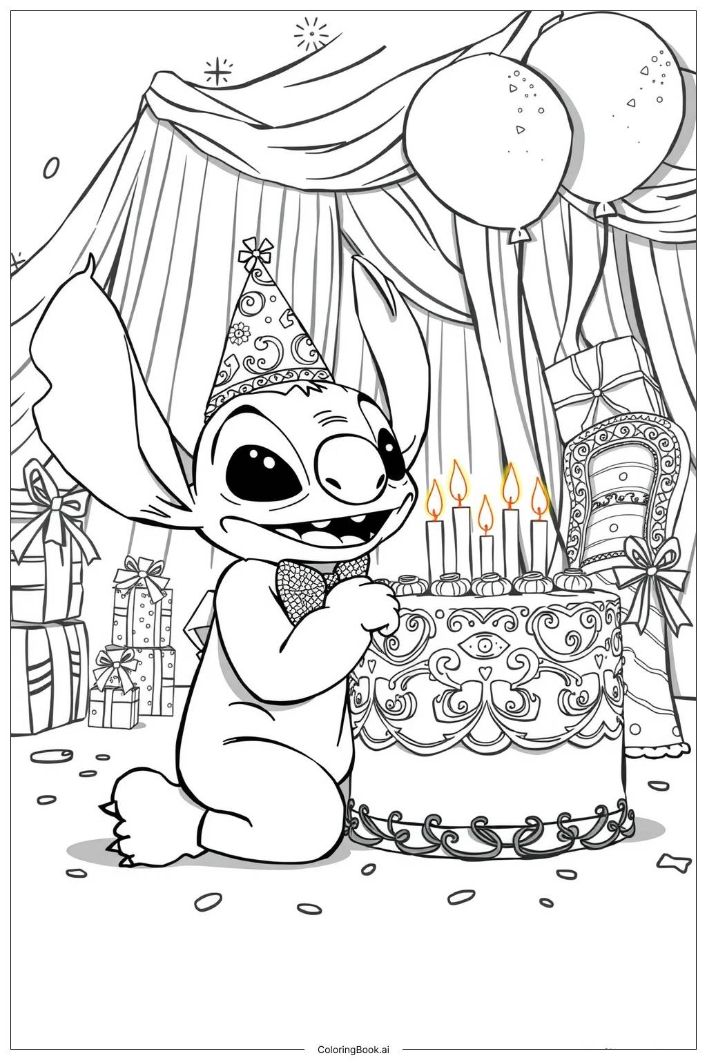 Free Stitch Coloring Pages
