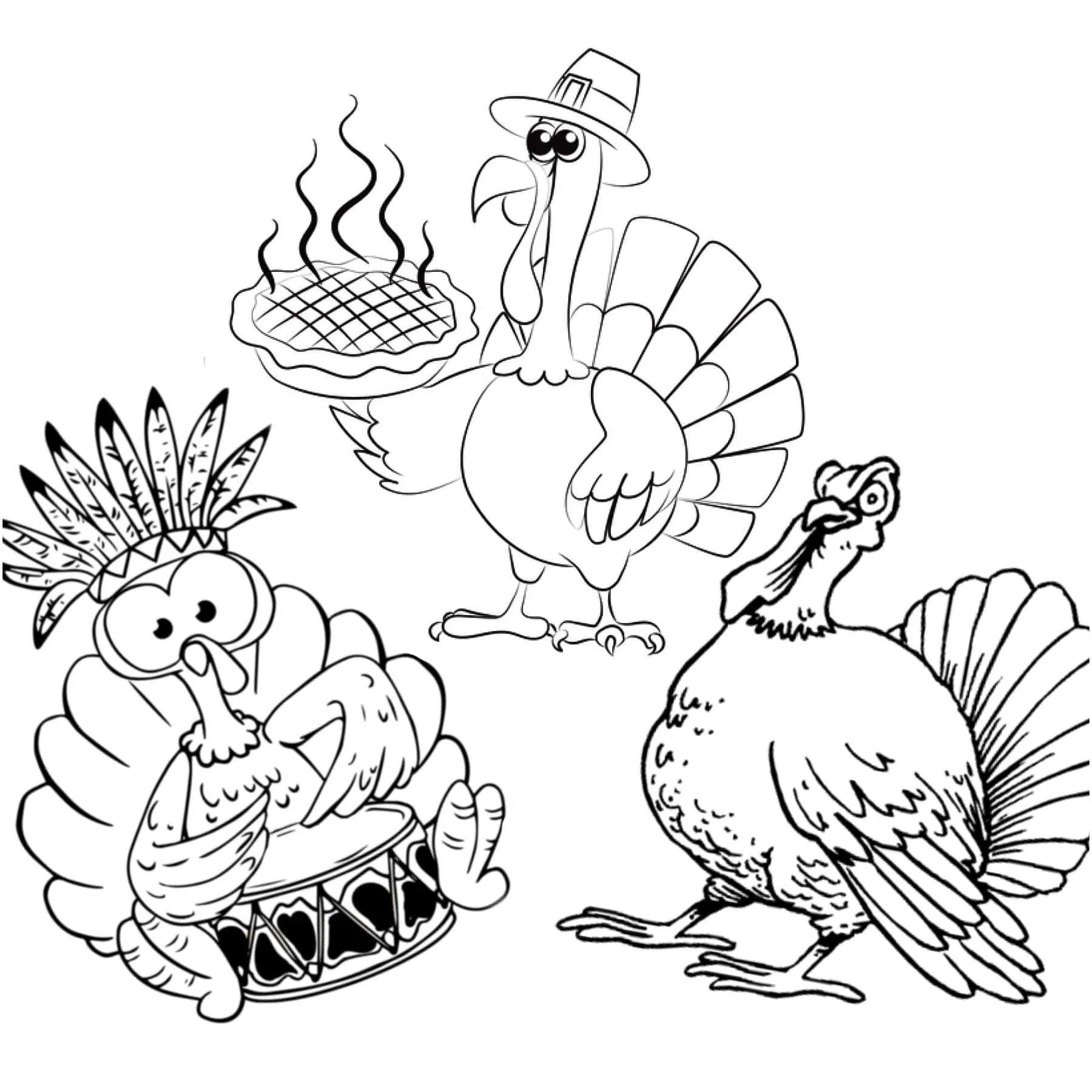 47 Cute Thanksgiving Turkey Coloring Pages Free Artsy Pretty Plants