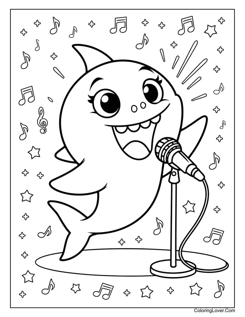 Free Shark Coloring Pages