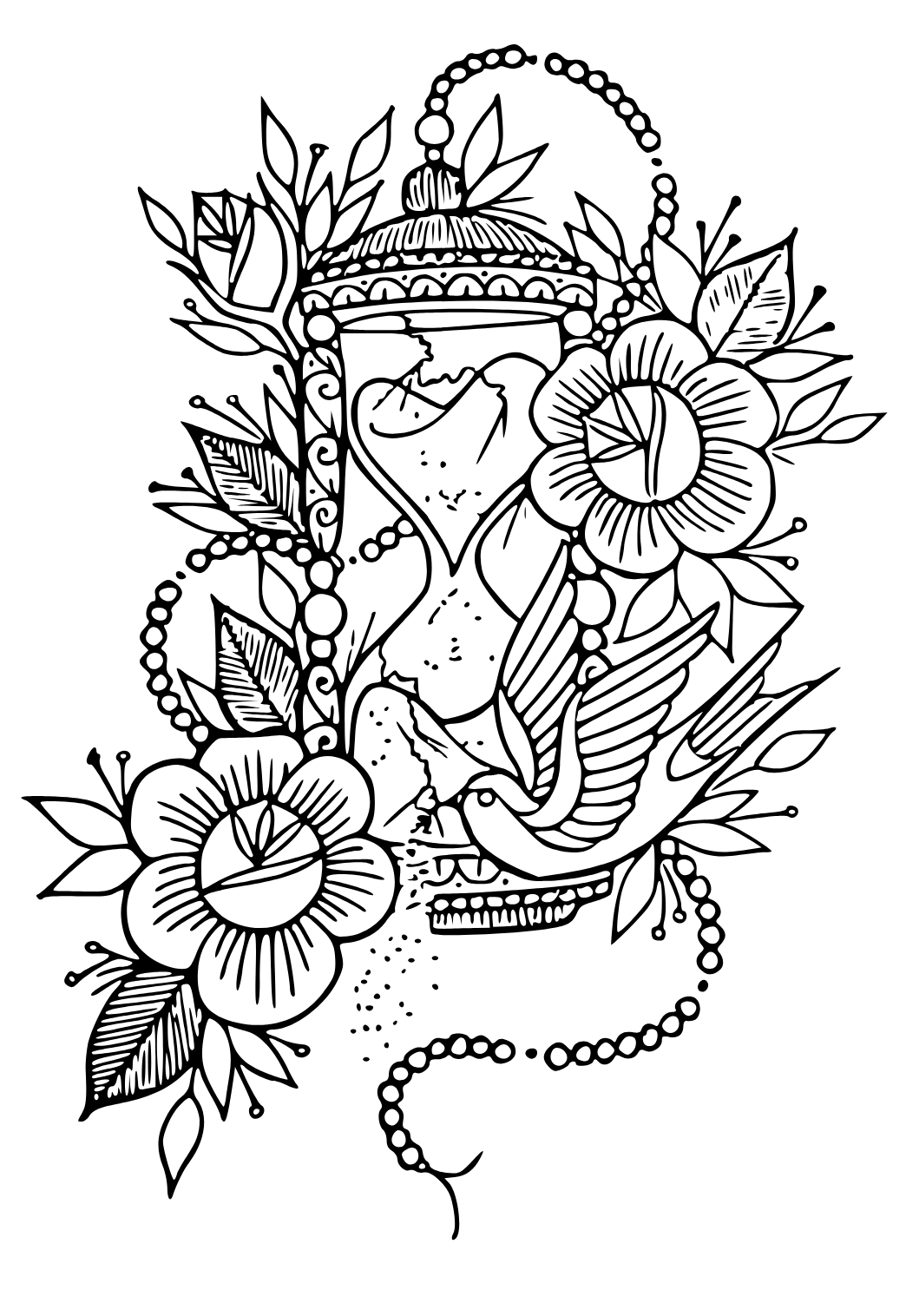 5 Free Printable Tattoo Coloring Pages Sheets And Pictures For Adults And Kids Girls And Boys WriteOnCon
