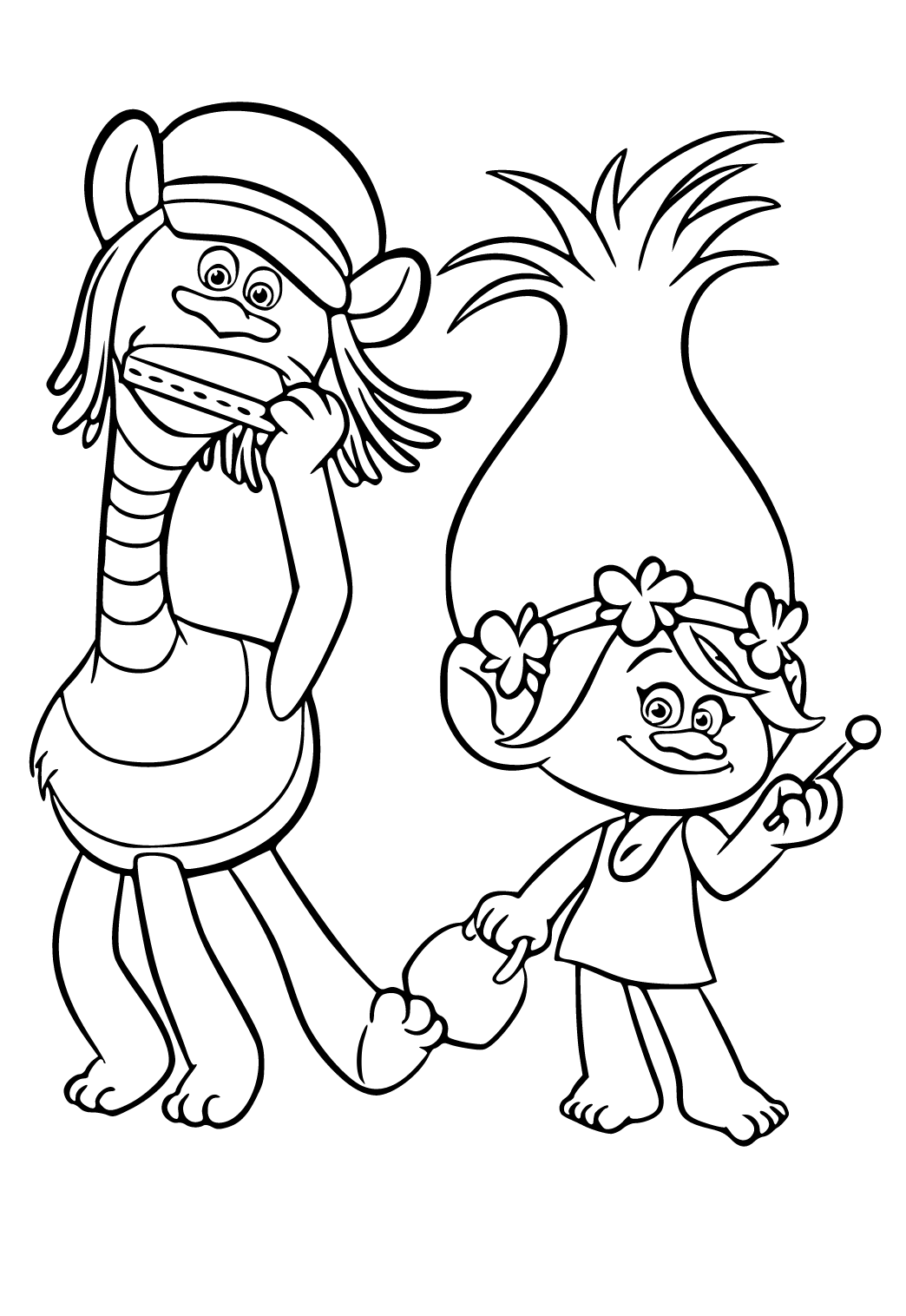 5 Free Printable Trolls Coloring Pages For Adults And Kids Lystok