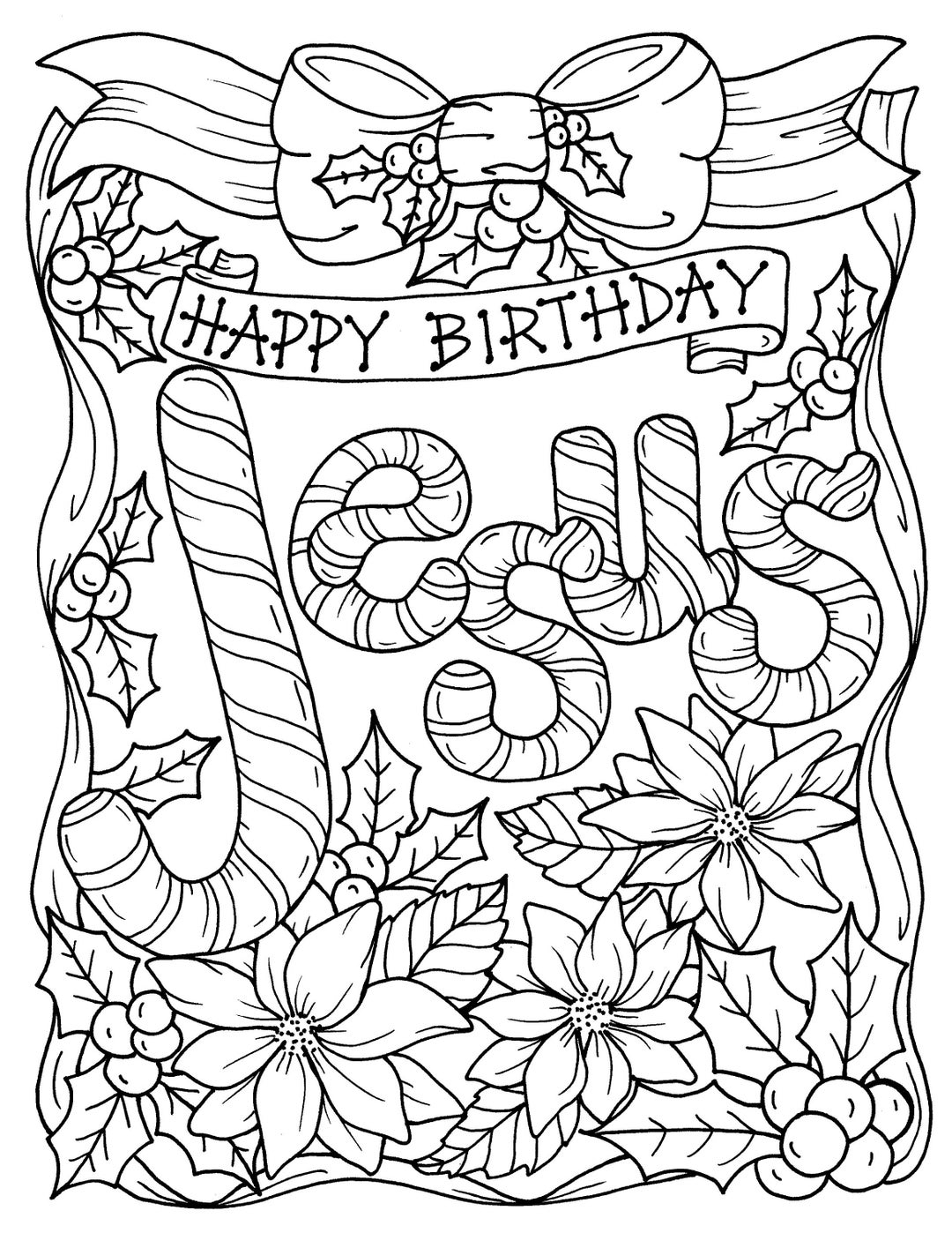 5 Pages Christmas Coloring Christian Religious Scripture Jesus Digital Digi Stamp Coloring Pages Adult Coloring Books Etsy