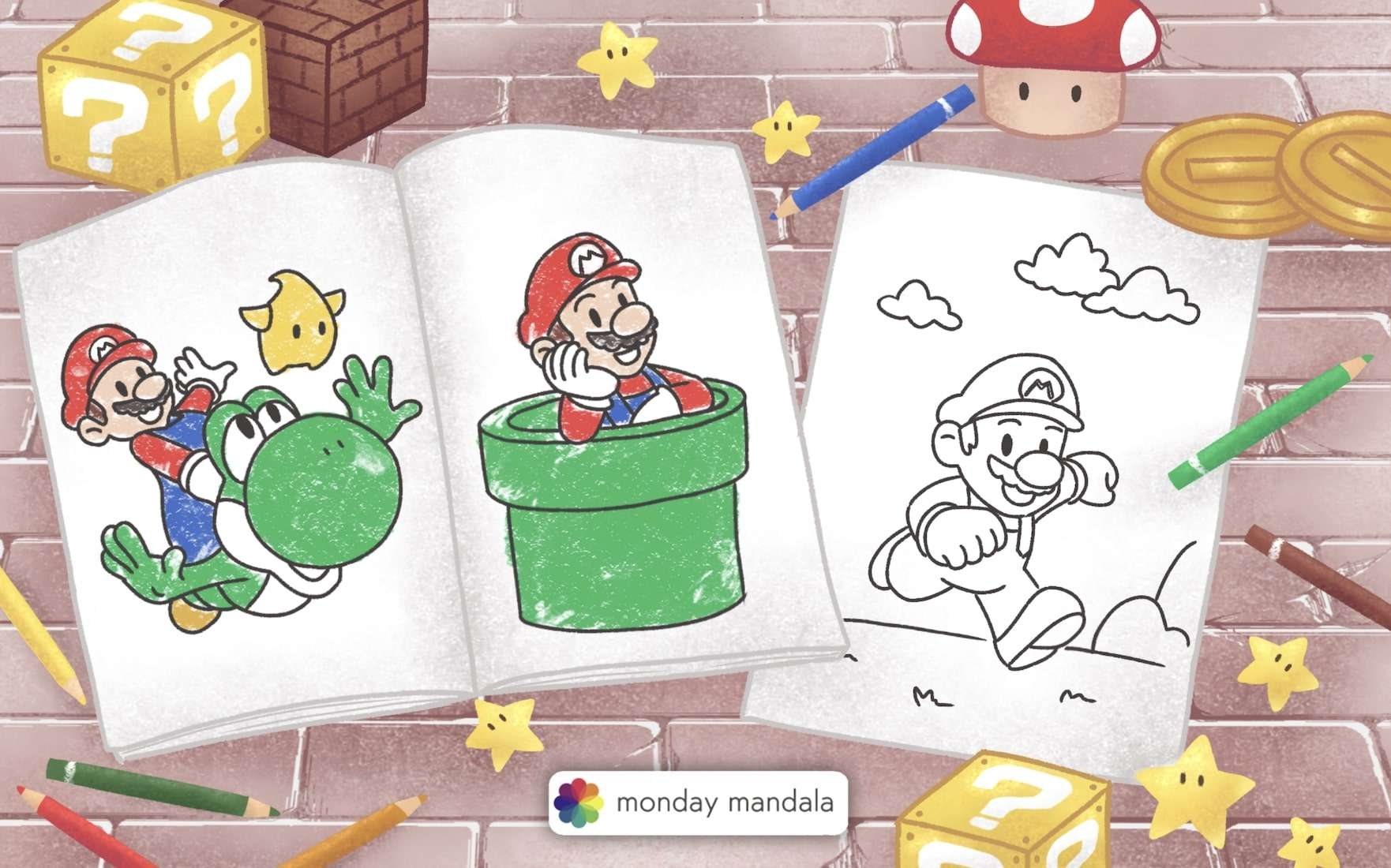 Mario Brothers Coloring Pages Free