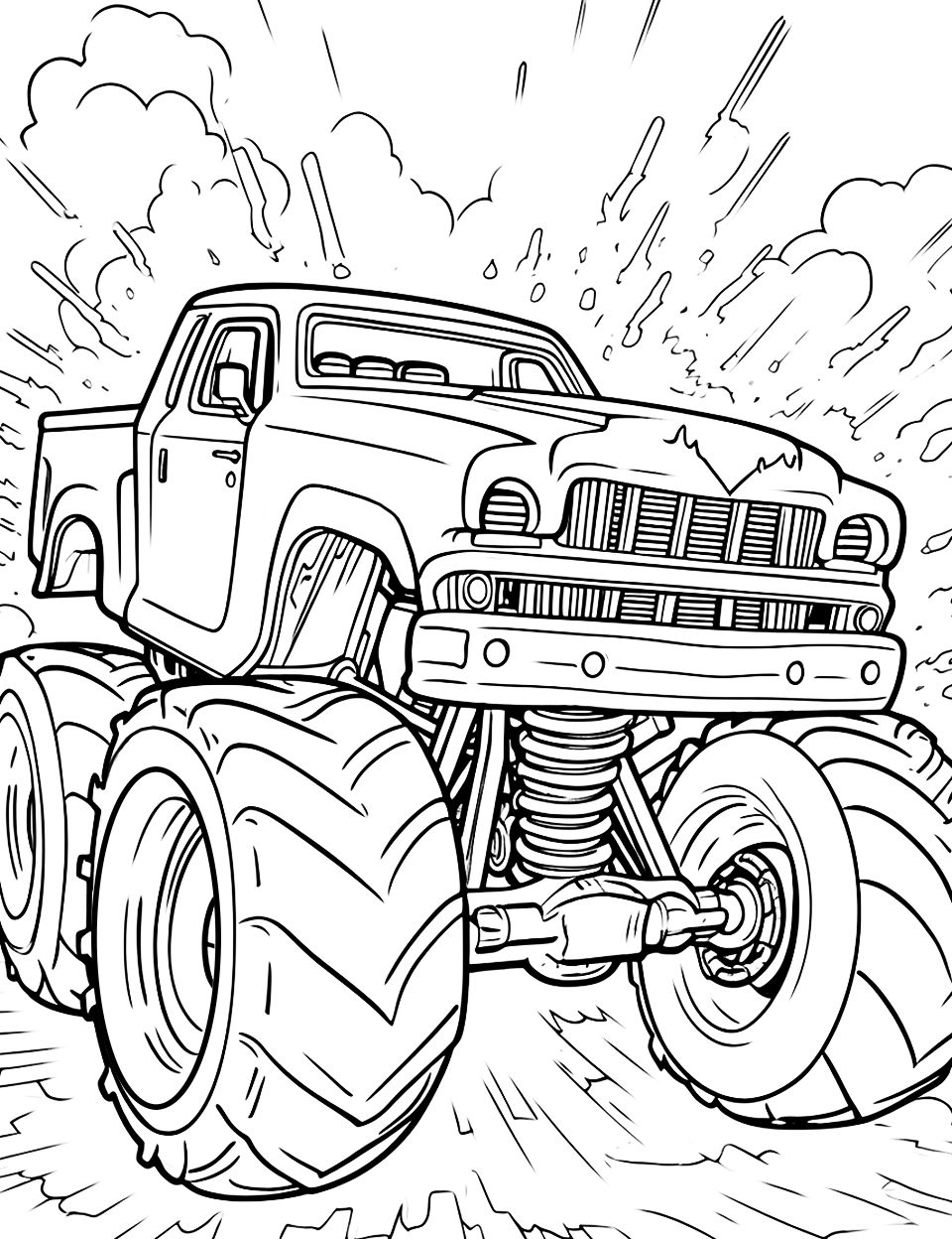 Monster Truck Coloring Pages Free