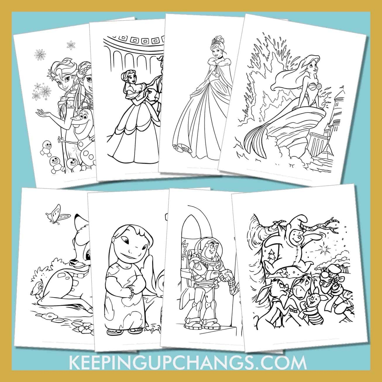 500 Free Disney Coloring Pages Sheets MOST POPULAR Printables 