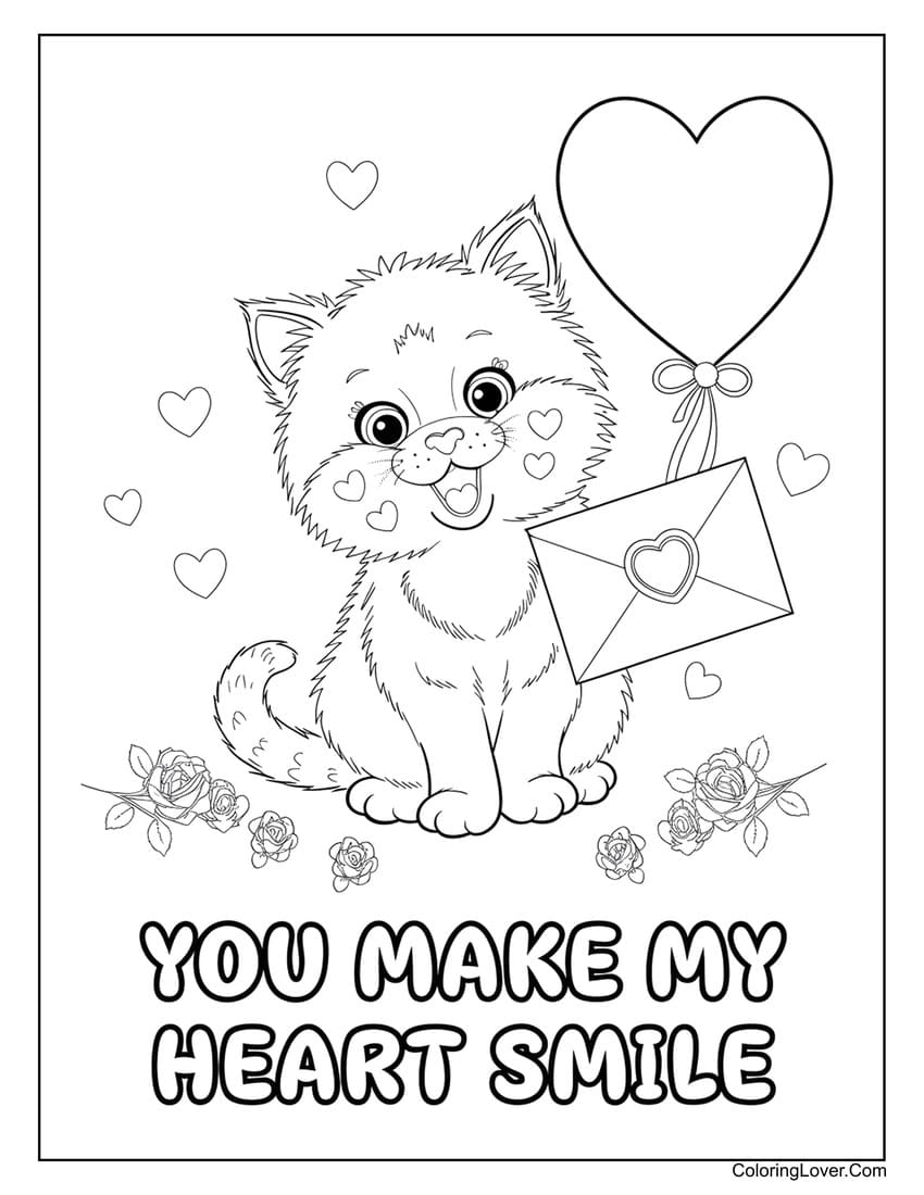 Valentine's Day Printable Coloring Pages