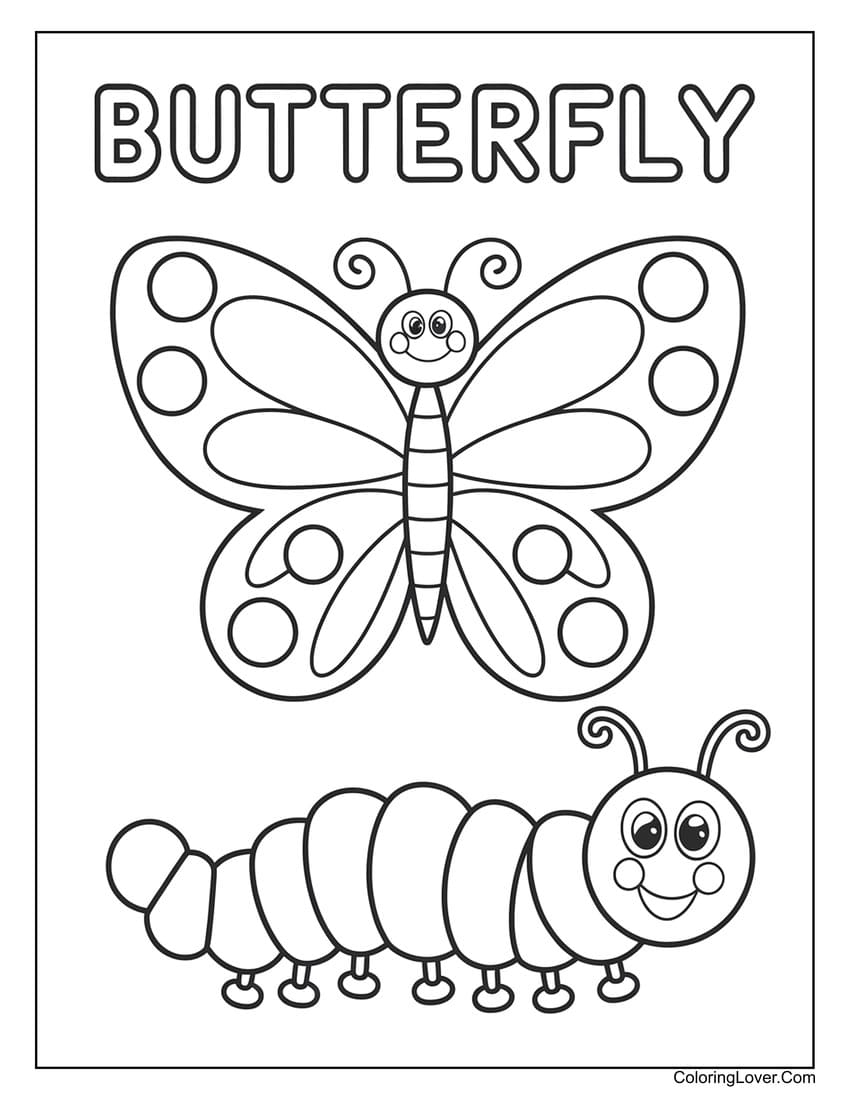 Free Printable Butterfly Color Pages