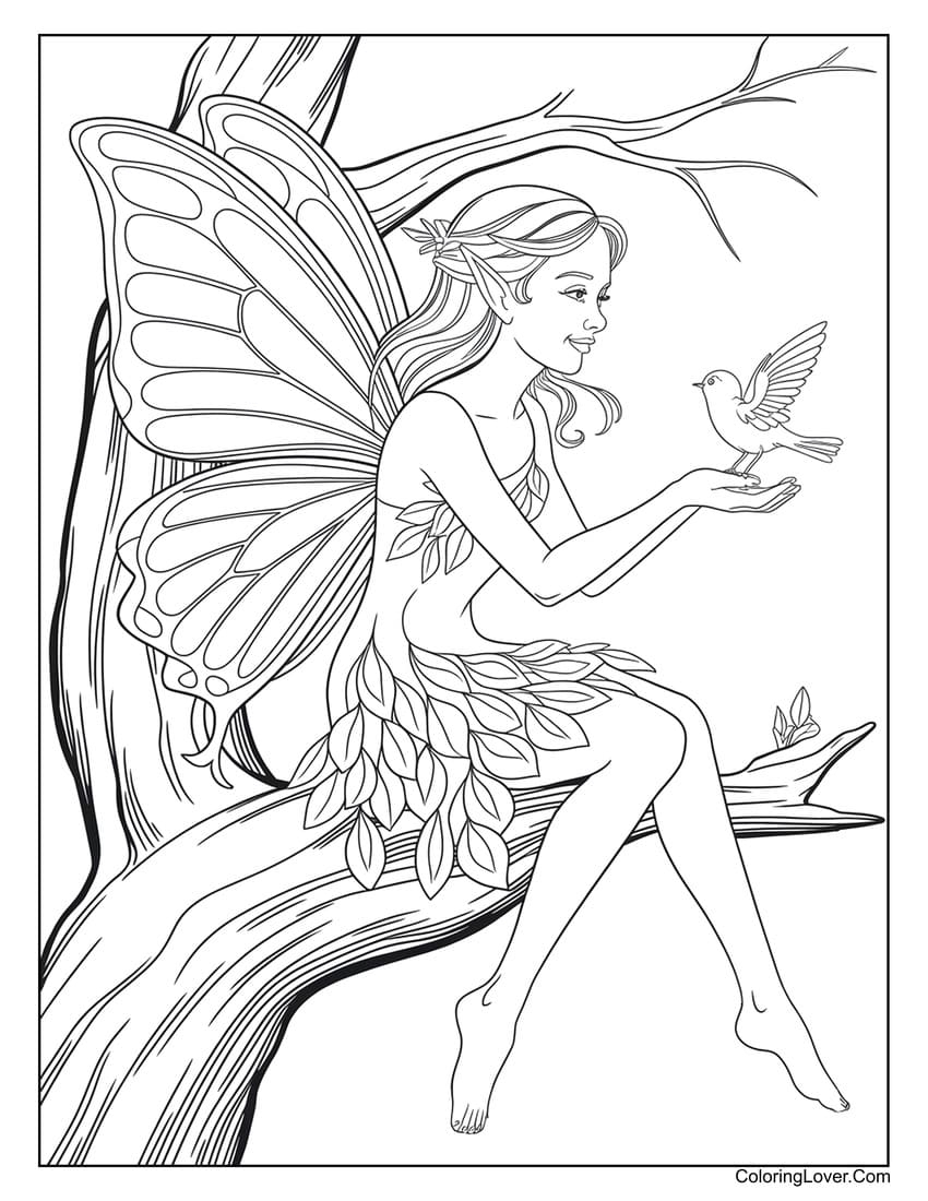 Fairy Coloring Pages Printable Free