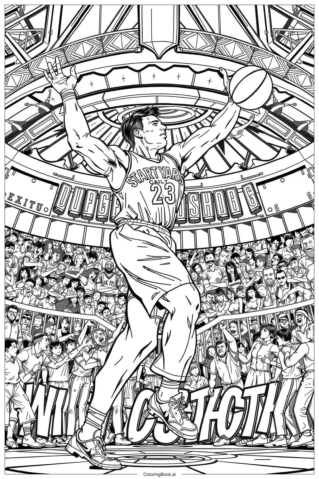 56 Basketball Coloring Pages Free PDF U0026 PNG Printables 