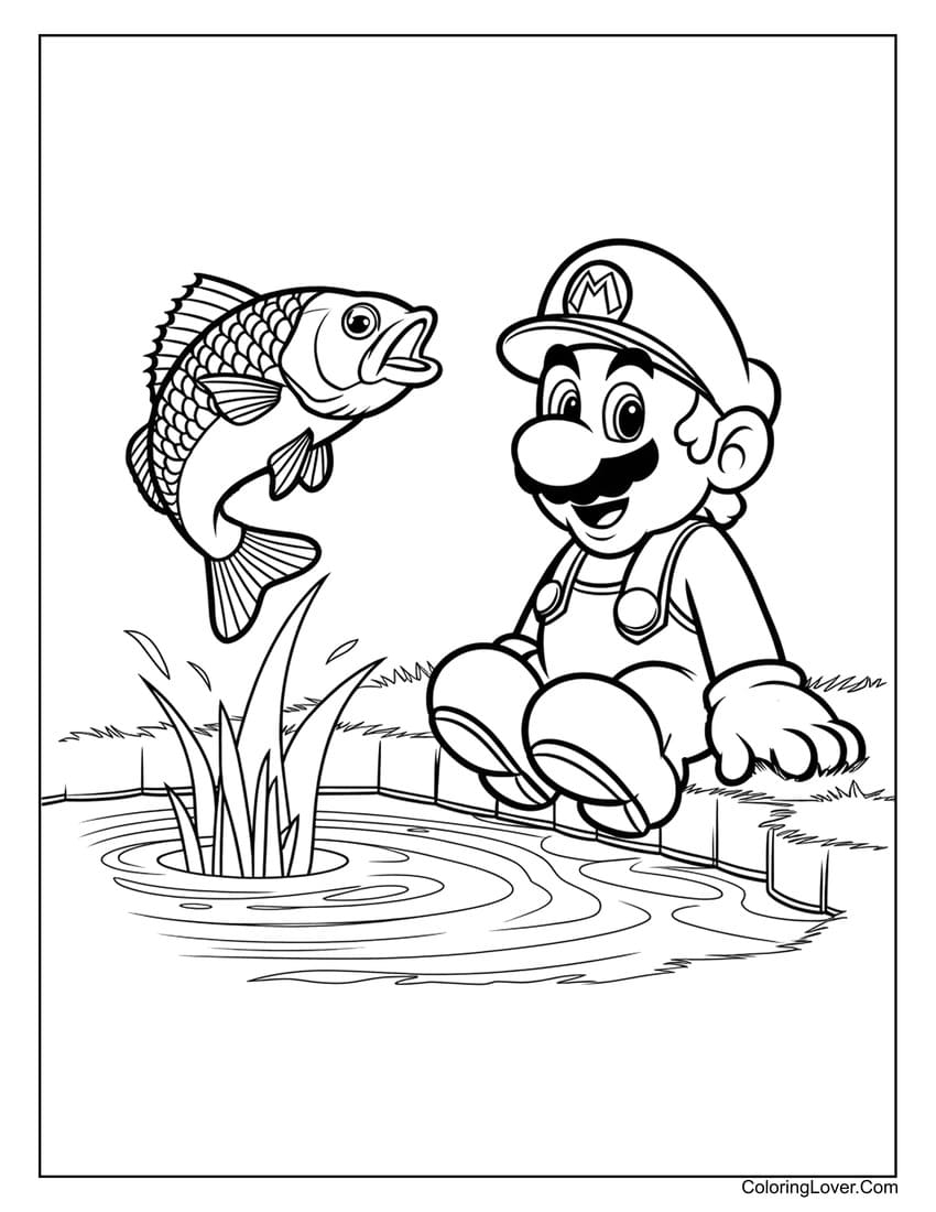 Printable Super Mario Coloring Pages