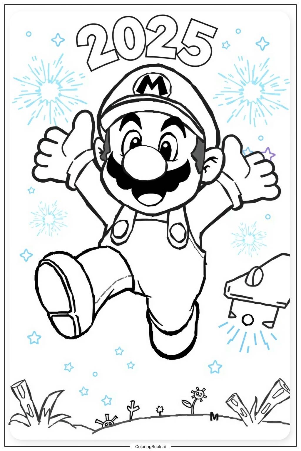 Free Mario Coloring Pages