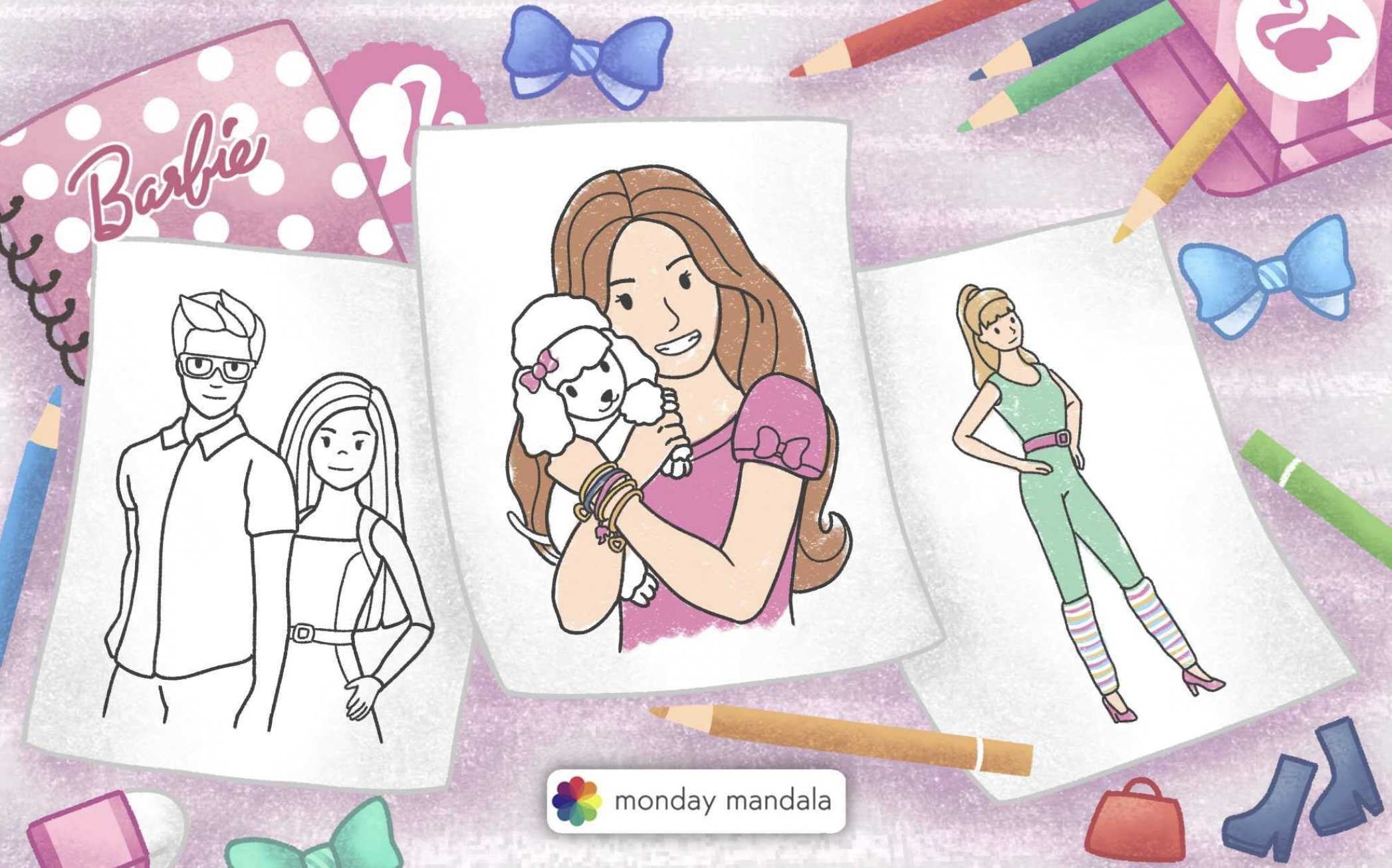 Printable Barbie Coloring Page