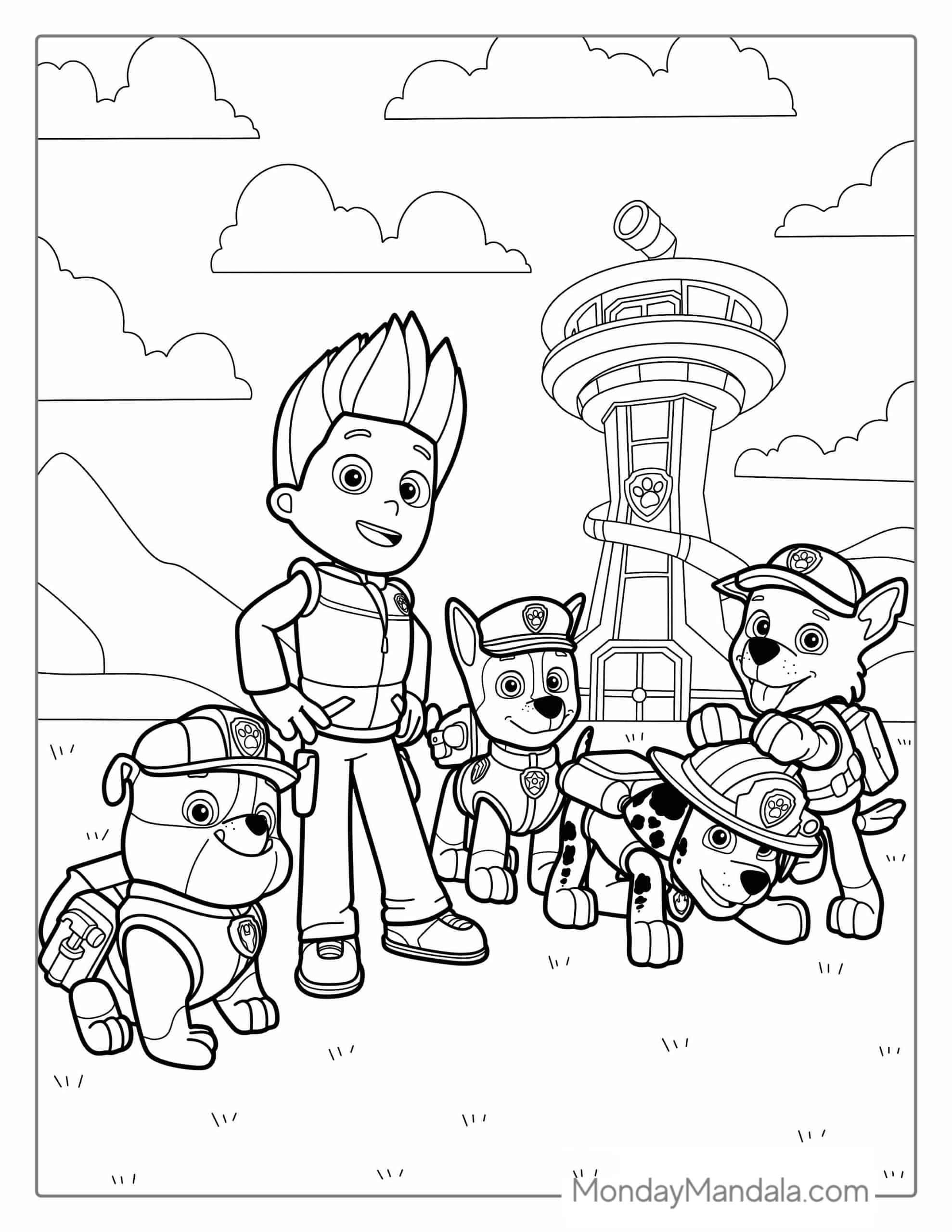 58 Paw Patrol Coloring Pages Free PDF Printables 