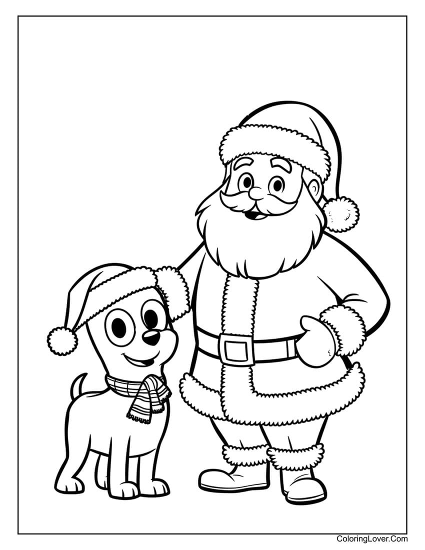 Free Santa Coloring Pages Printable
