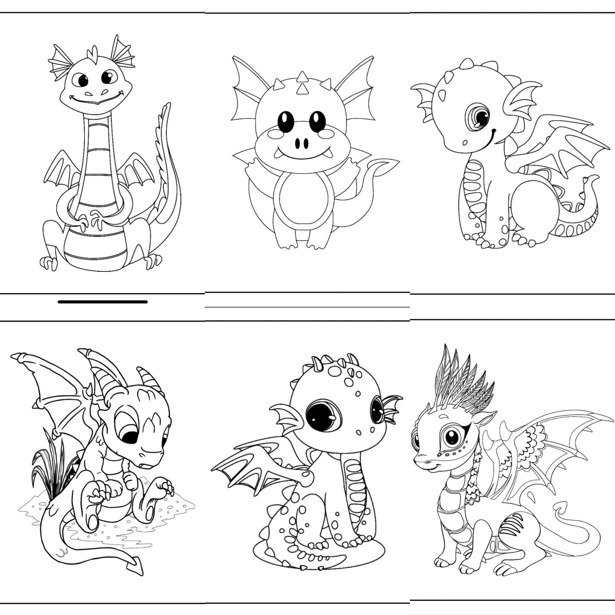 6 Printable Dragon Coloring Pages