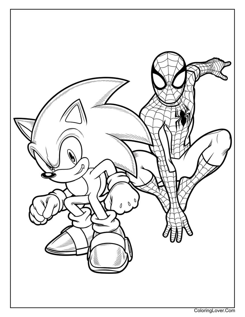 Free Sonic Hedgehog Coloring Pages