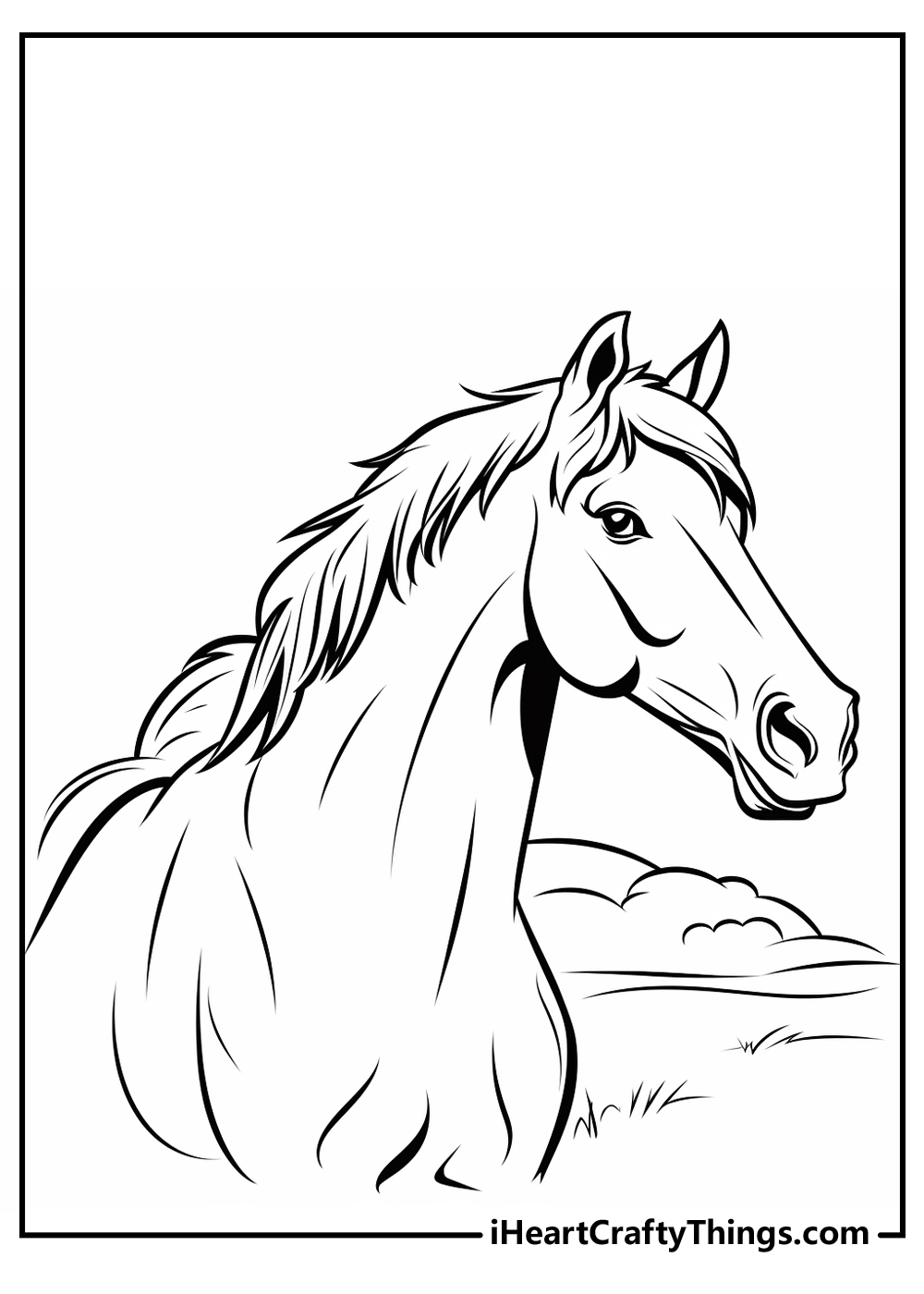 Free Coloring Pages For Horses