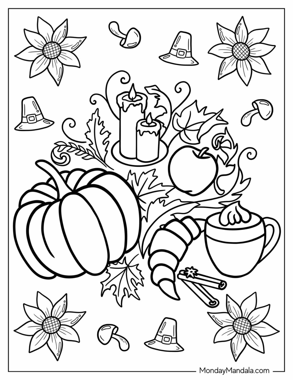 68 Autumn U0026 Fall Coloring Pages Free PDF Printables 
