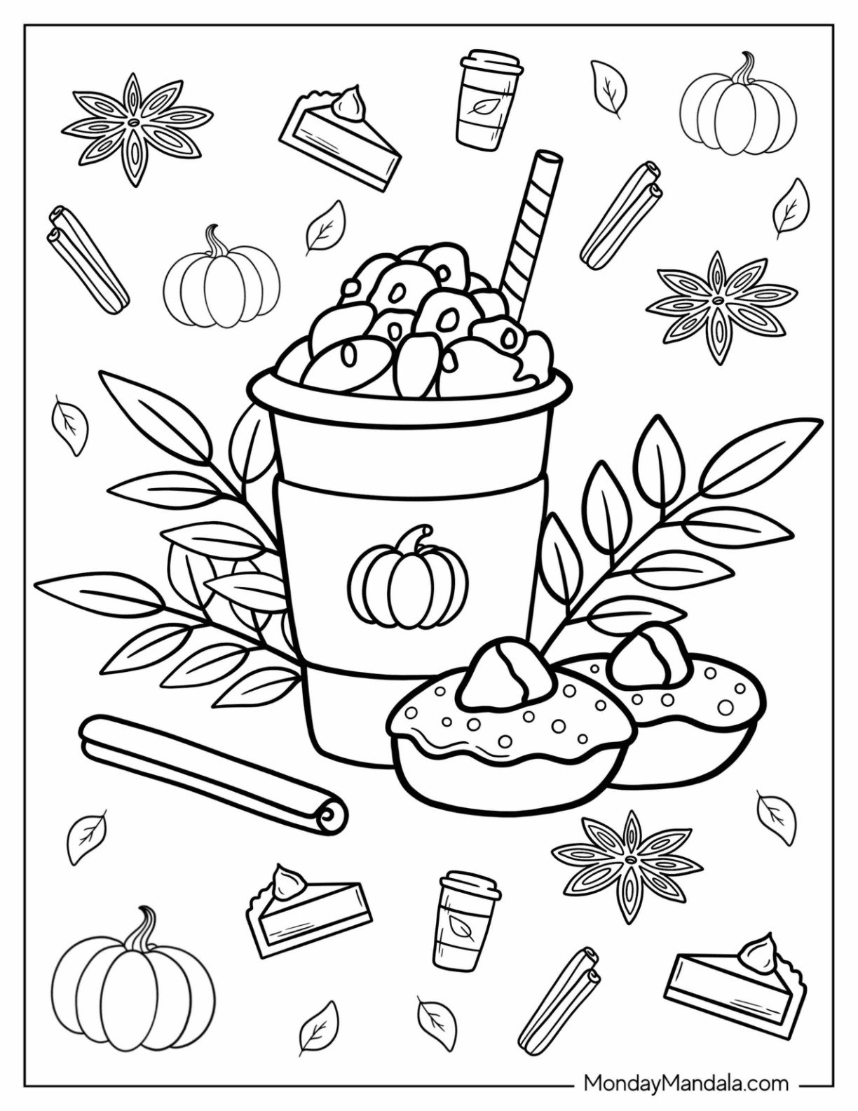 68 Autumn U0026 Fall Coloring Pages Free PDF Printables 