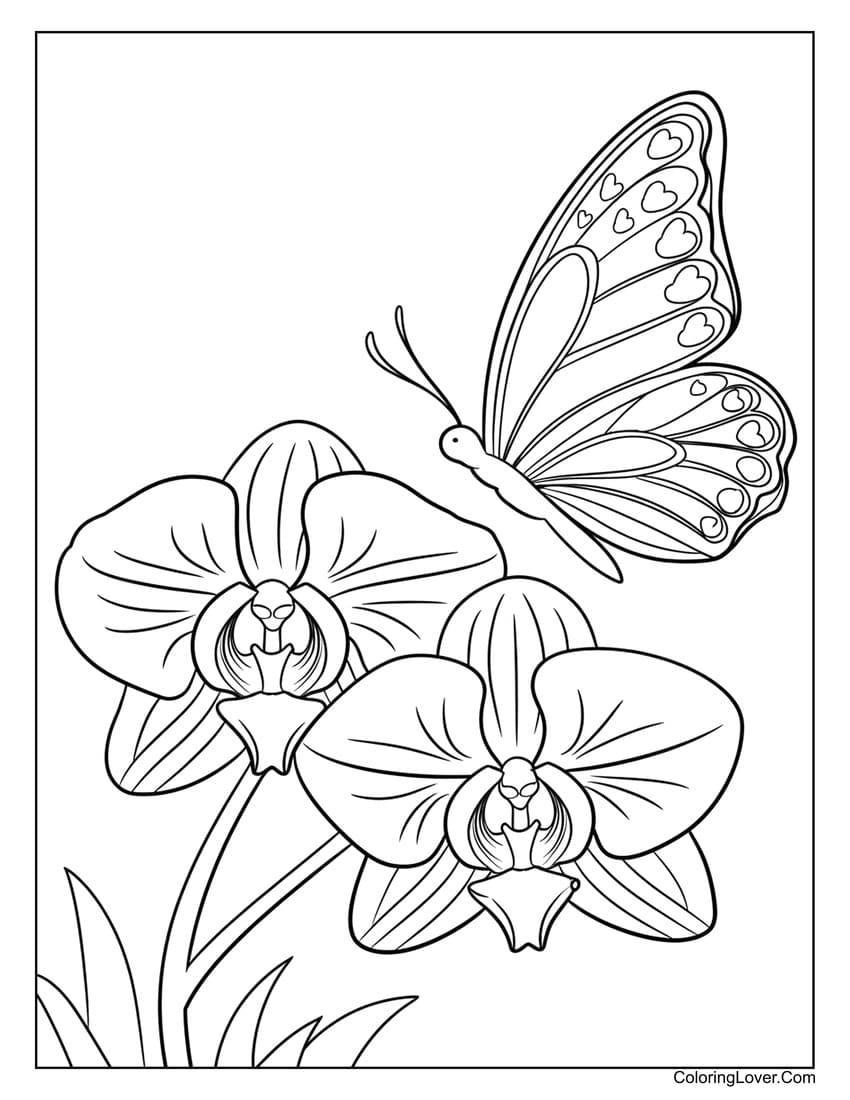Flowers Coloring Page Free