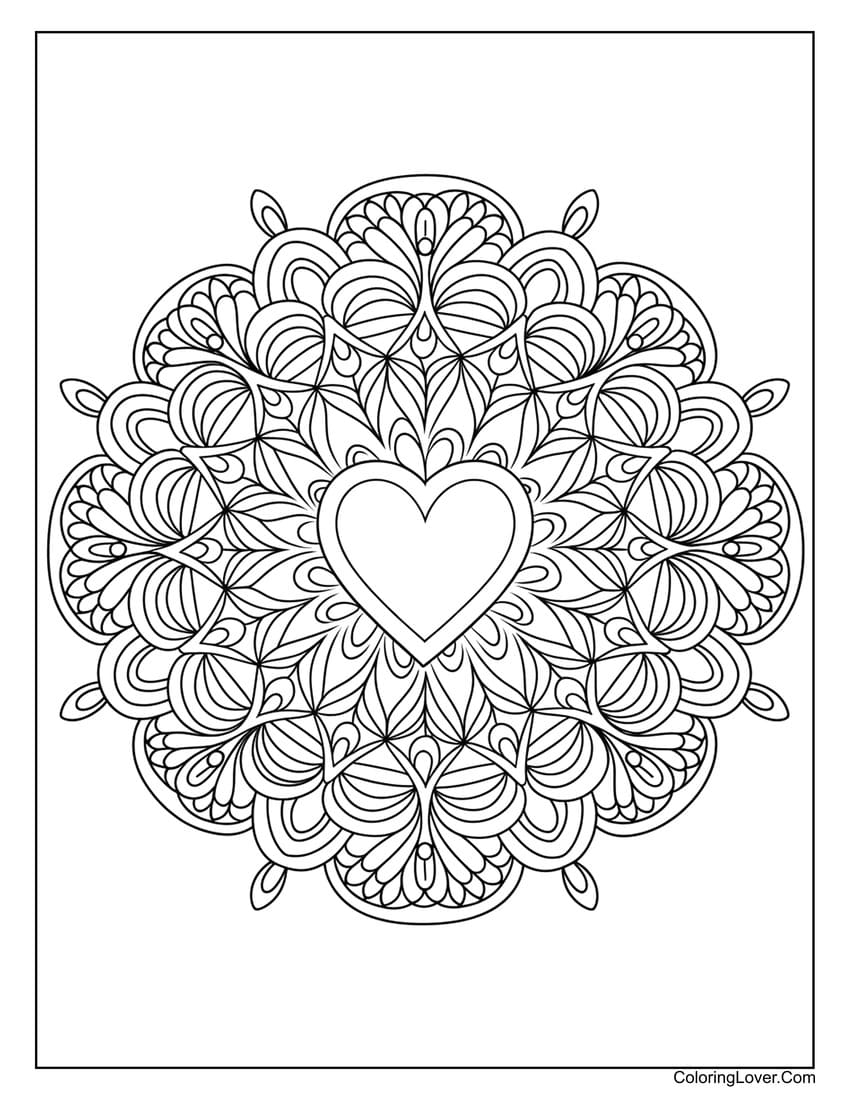 80 Heart Coloring Pages Free Printables For All Ages