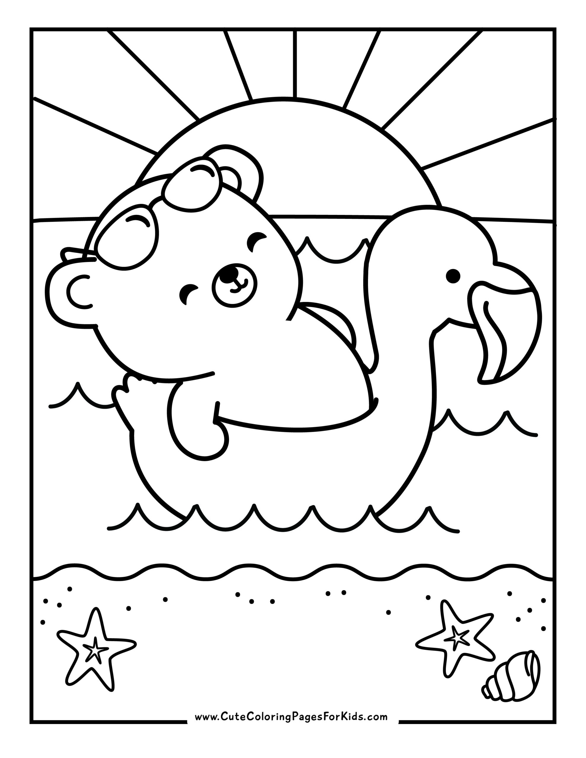 Printable Coloring Pages Beach