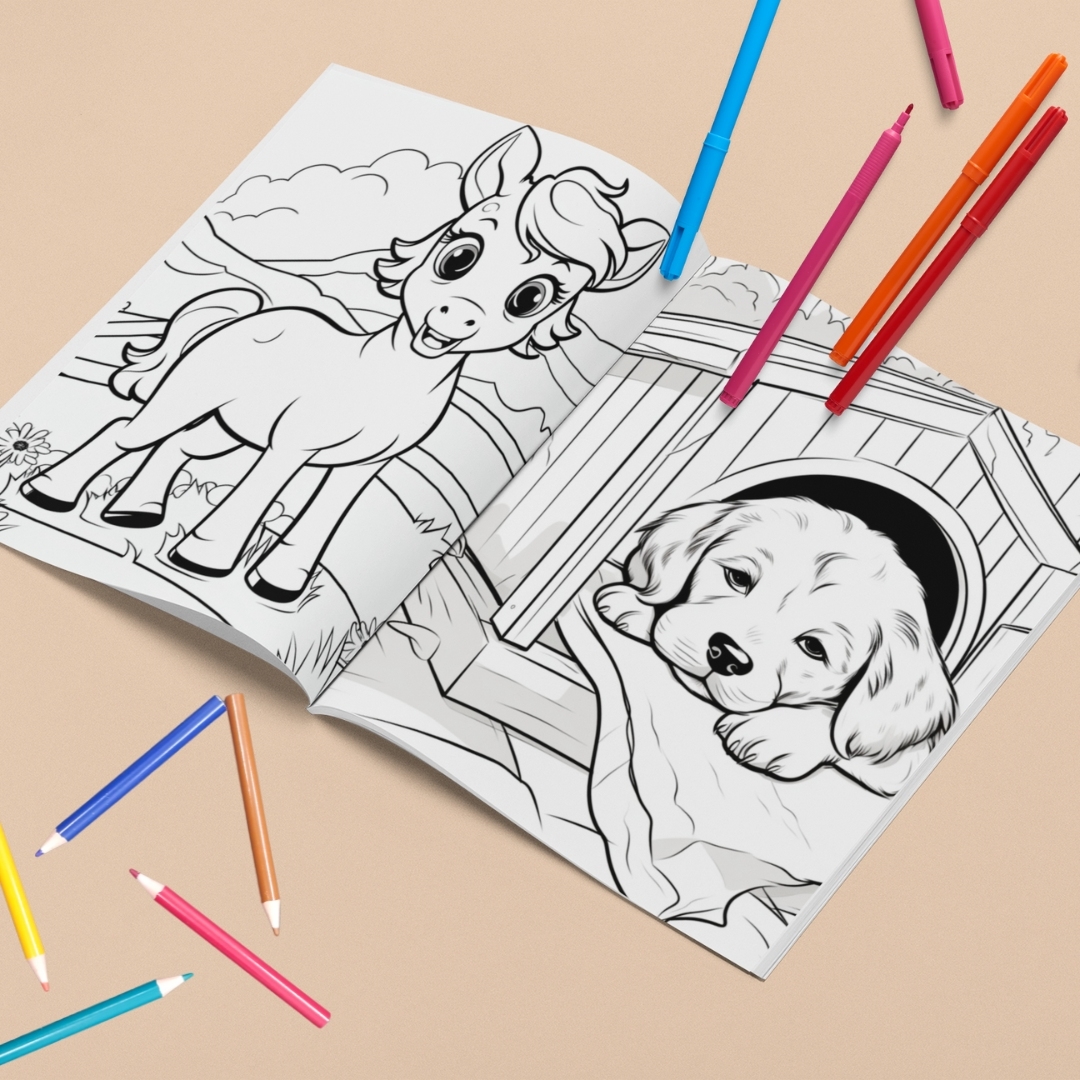 Adorable Baby Animals Coloring Pages