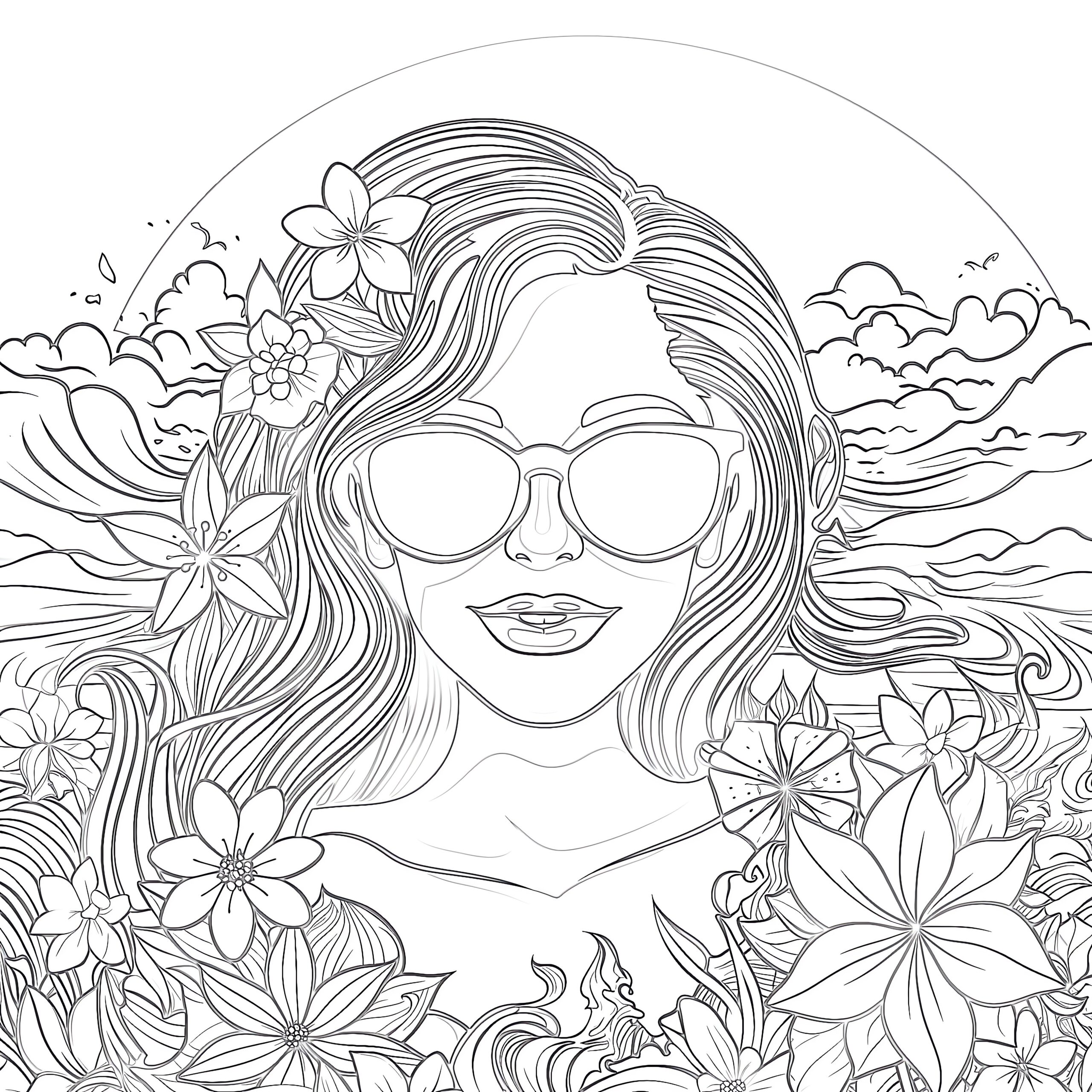 Adult Coloring Pages Summer Coloring Page Mimi Panda