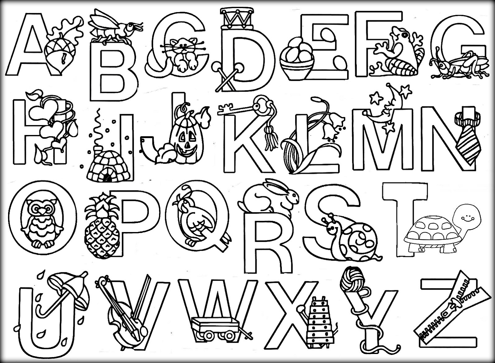 Abc Printable Coloring Pages