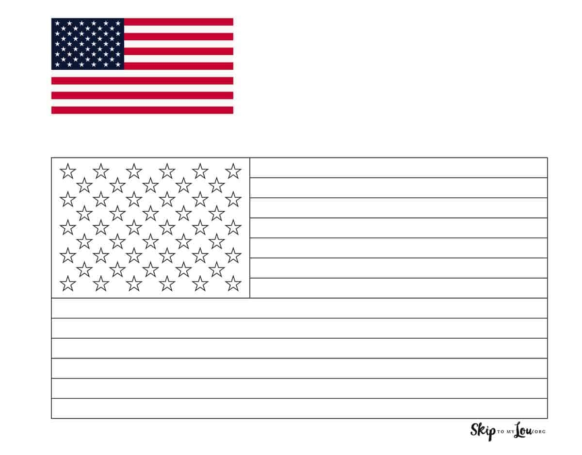 American Flag Coloring Pages Skip To My Lou Worksheets Library