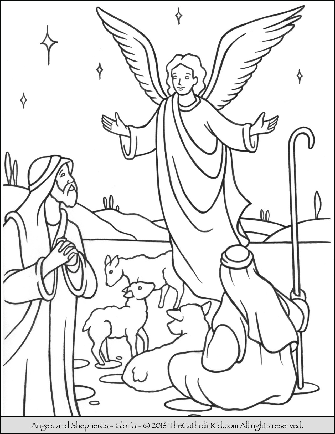 Free Coloring Pages Angels