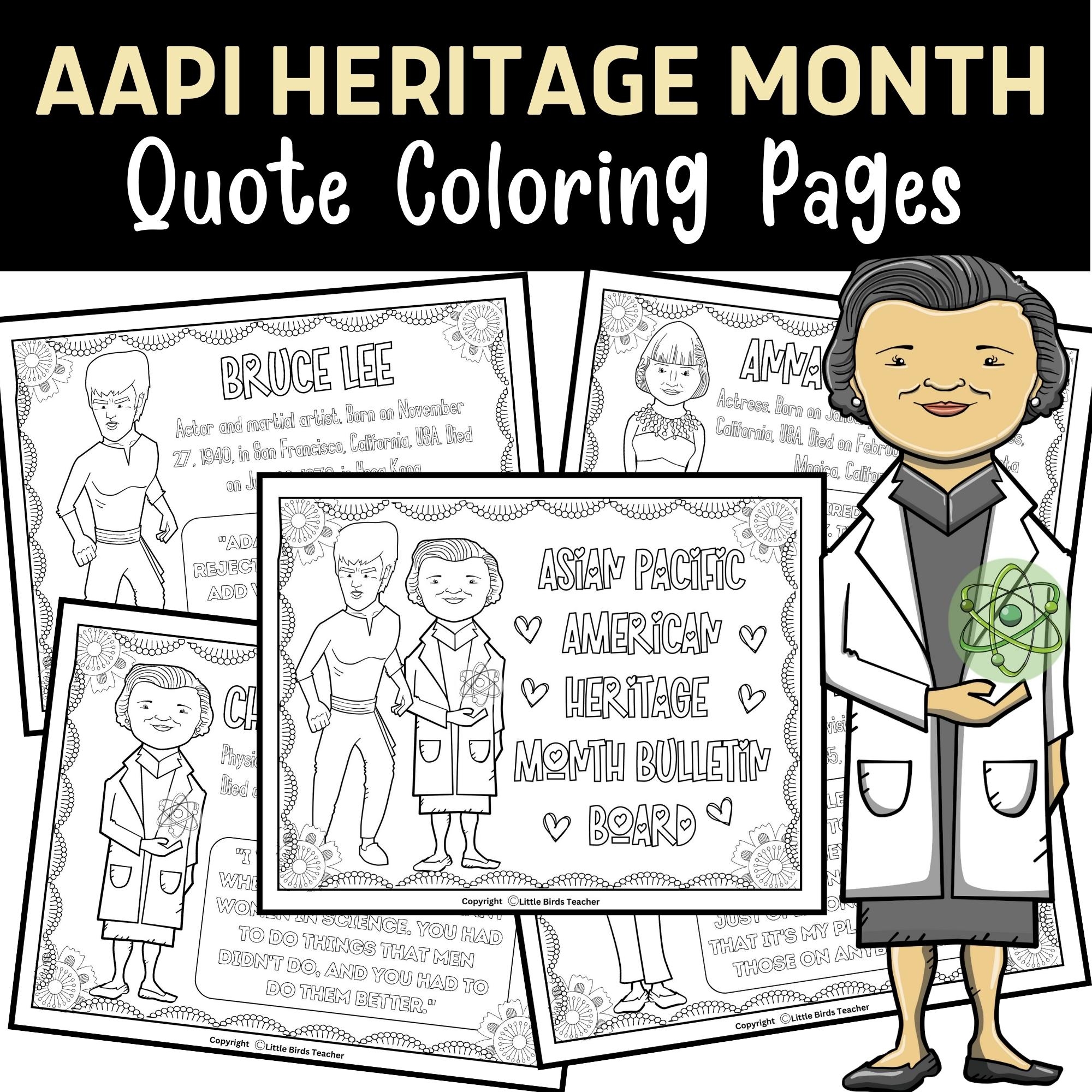 Asian Pacific American Heritage Month Quote Coloring Pages May Coloring Sheets Made By Teachers