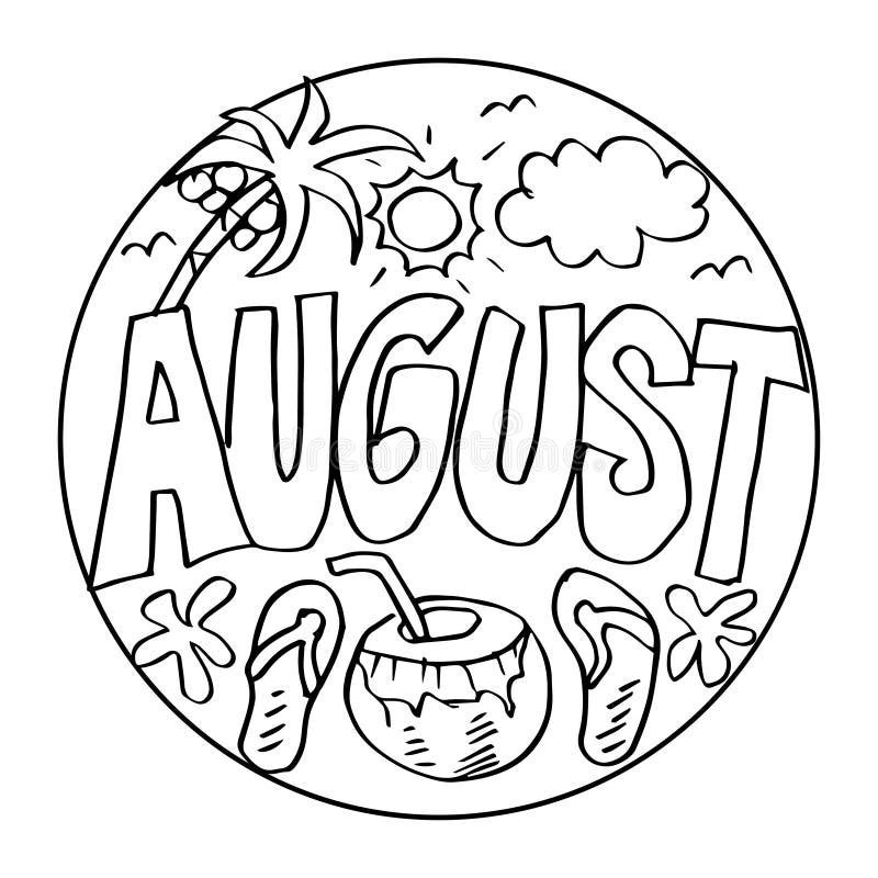 August Coloring Stock Illustrations 307 August Coloring Stock 